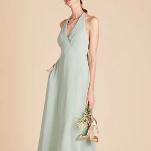 Bridesmaid dress long gown chiffon party formal wedding new large convertible